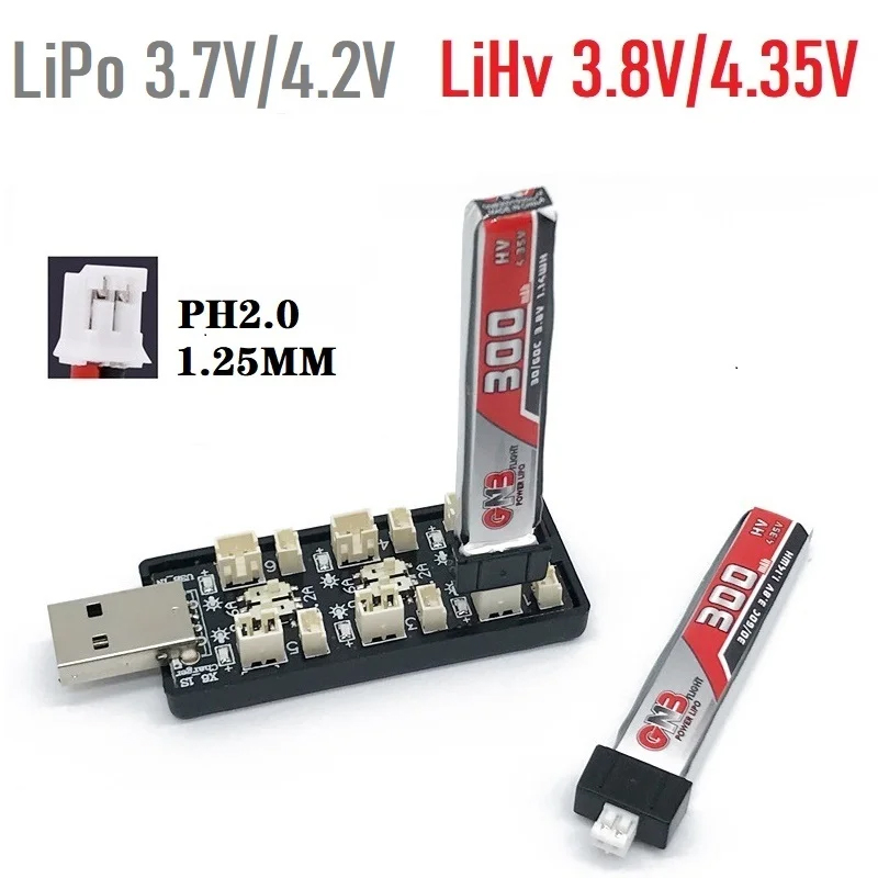 6CH USB 1S LiPo/LiHv 3.7V/4.2V - Drone Power Bank recension och pris